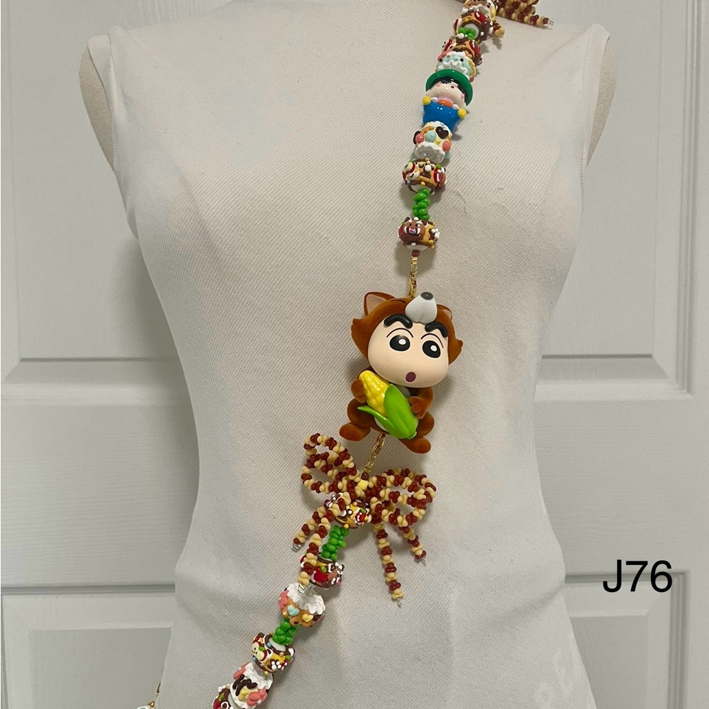 Handmade Crossbody Phone Strap with Figure Toy adjustable for Phone Lanyard,Bag
